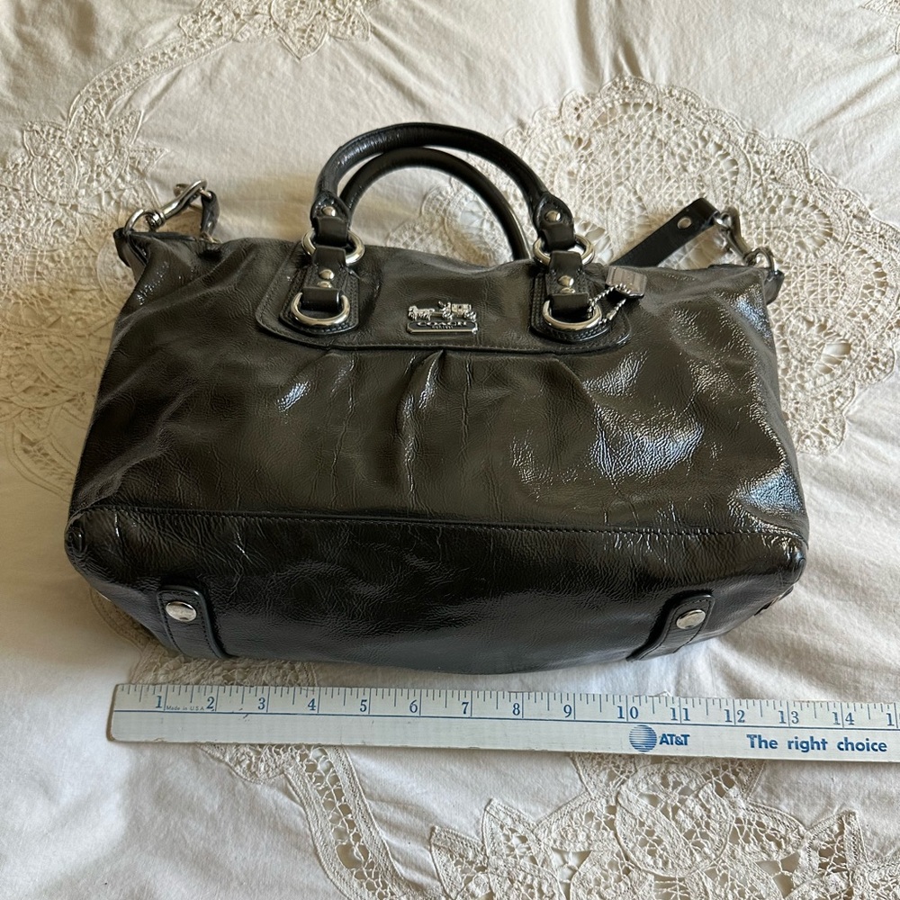 ❤️COACH Madison Sabrina Olive Green Patent Leather, CO969-14178- - Picture 5 of 10
